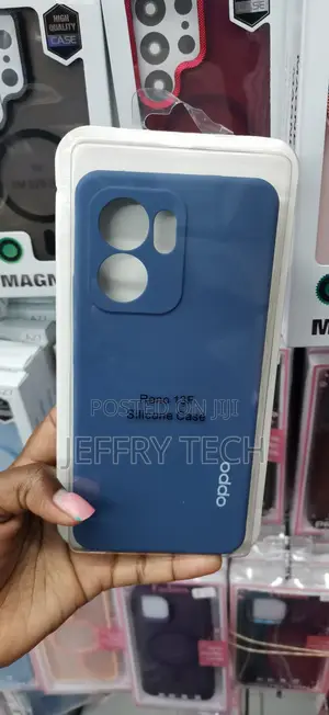 Dark Blue Silicone Case for the Oppo Reno 13F a Flexible Matte Finish