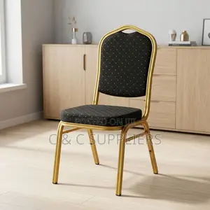 Black Fabric Banquet Conference Chair