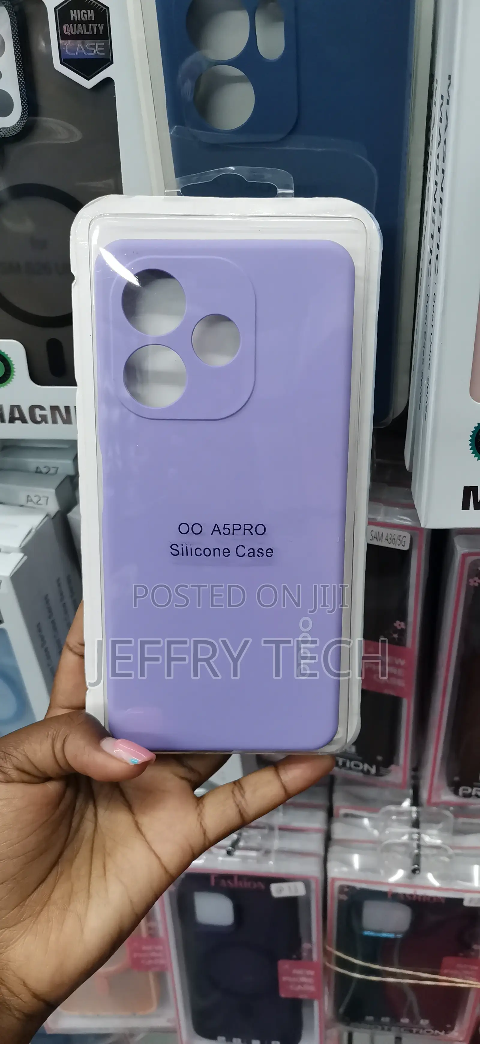 Purple Liquid Silicone Protective Case for the OPPO A5 Pro Smartphone