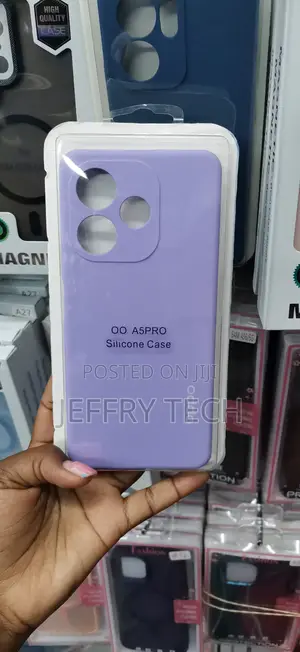 Purple Liquid Silicone Protective Case for the OPPO A5 Pro Smartphone