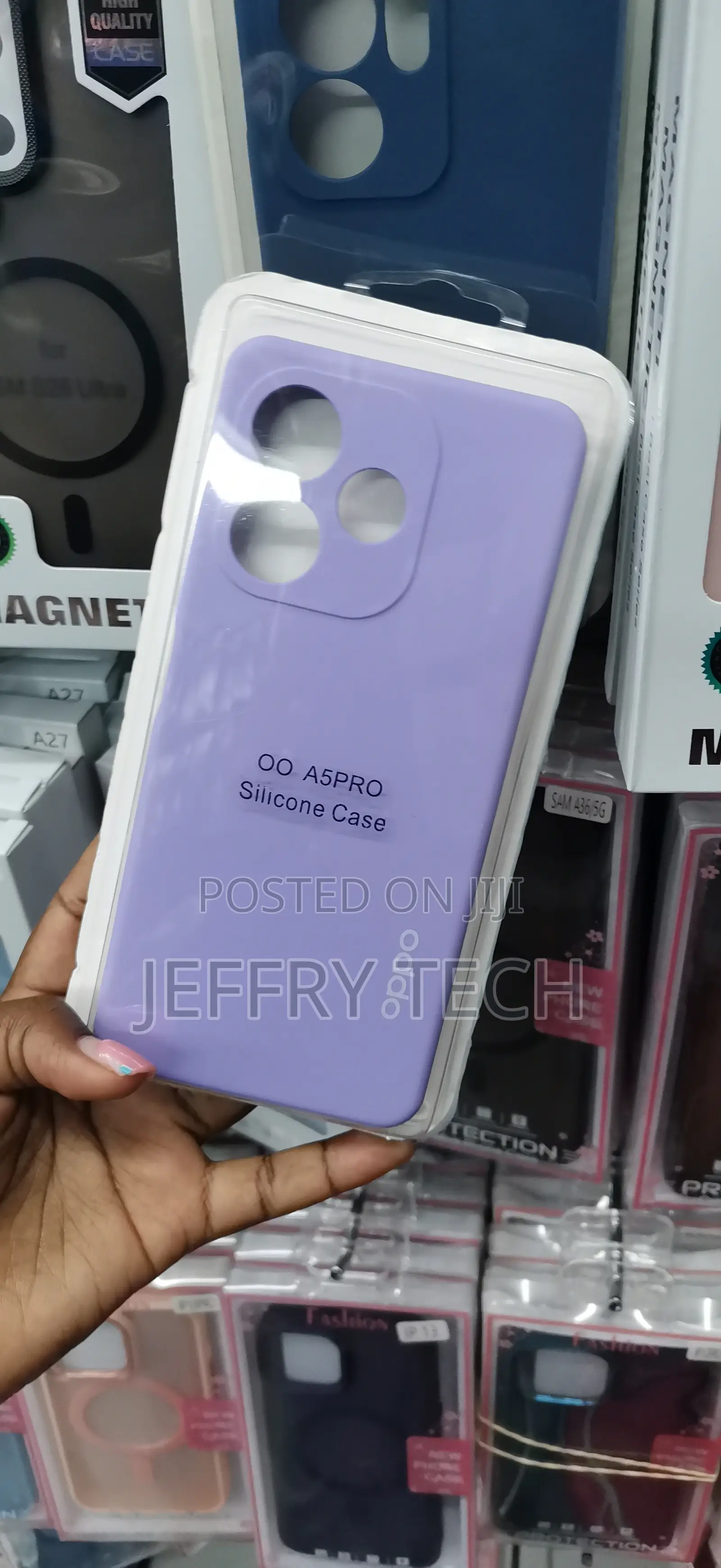 Purple Liquid Silicone Protective Case for the OPPO A5 Pro Smartphone
