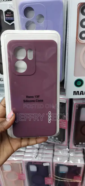 Plum Purple Matte Silicone Phone Case for the Oppo Reno 13F.