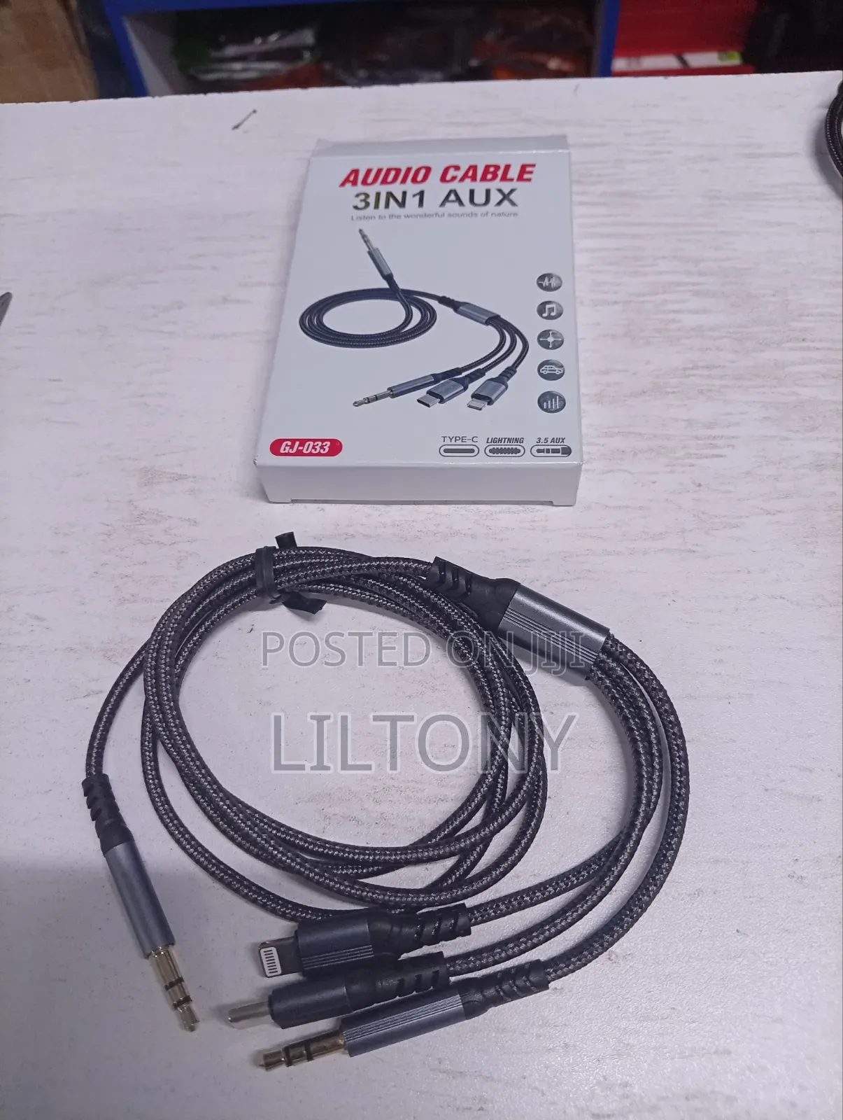 3in1 Aux to 3.5aux, Lighting and Type C