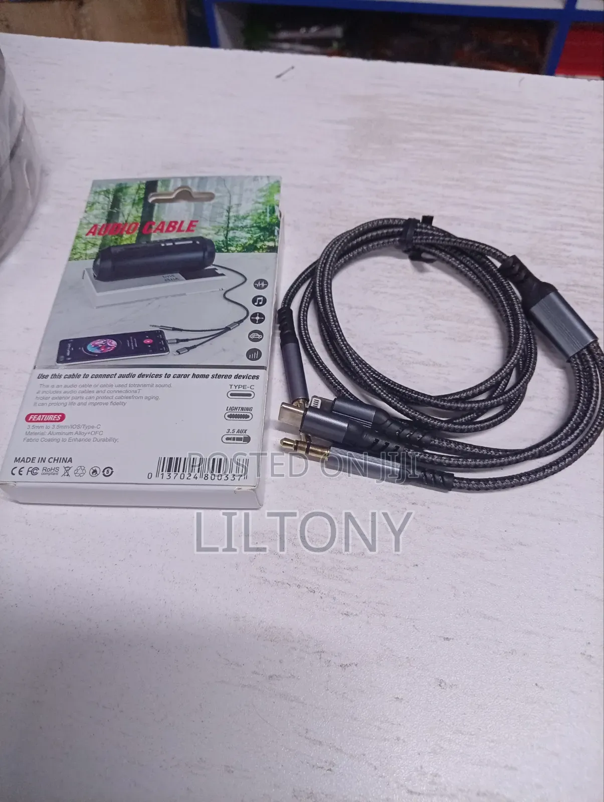 3in1 Aux to 3.5aux, Lighting and Type C