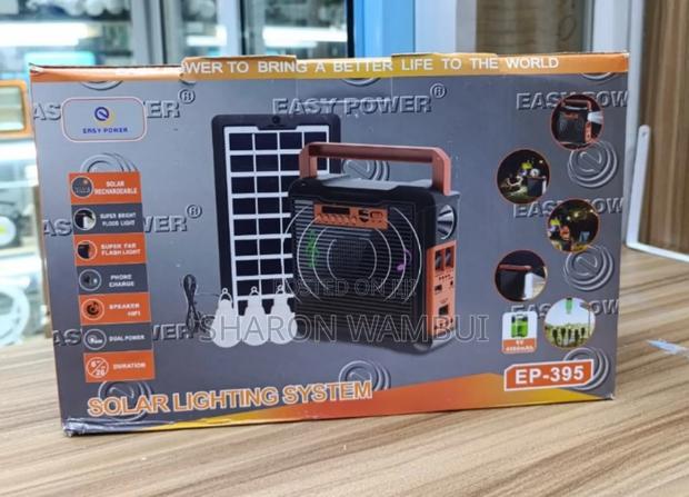 Solar System With 3bulbs,BT,Radio and Solar Panel - main view