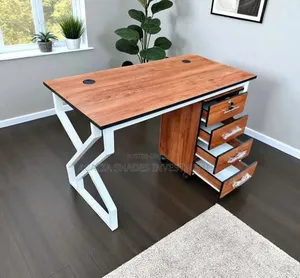 Modern Desk & Pedestal