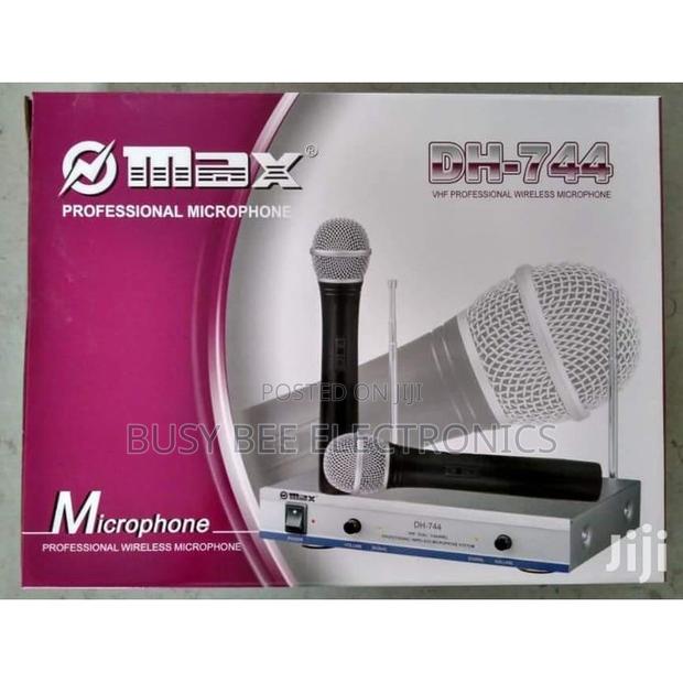 Omax Max Dual Channel UHF Wireless Microphone System-Dh-744 - thumbnail 2