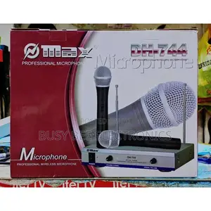 Omax Max Dual Channel UHF Wireless Microphone System-Dh-744