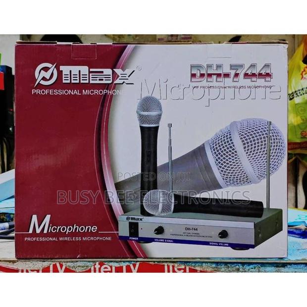 Omax Max Dual Channel UHF Wireless Microphone System-Dh-744 - main view