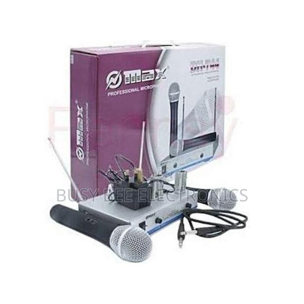 Omax Max Dual Channel UHF Wireless Microphone System-Dh-744 - thumbnail 3