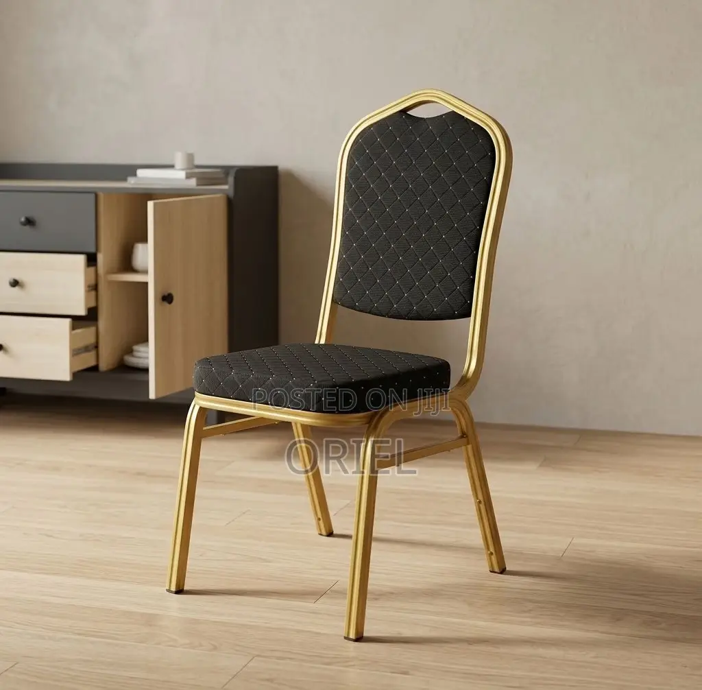 Office Chair : Stackable Black Banquet Chair
