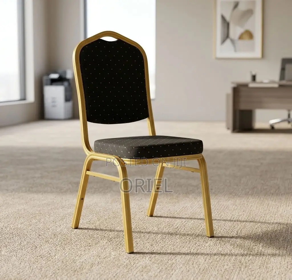 Office Chair : Stackable Black Banquet Chair