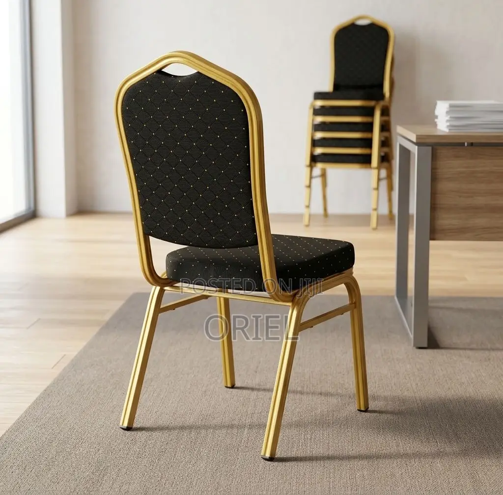 Office Chair : Stackable Black Banquet Chair