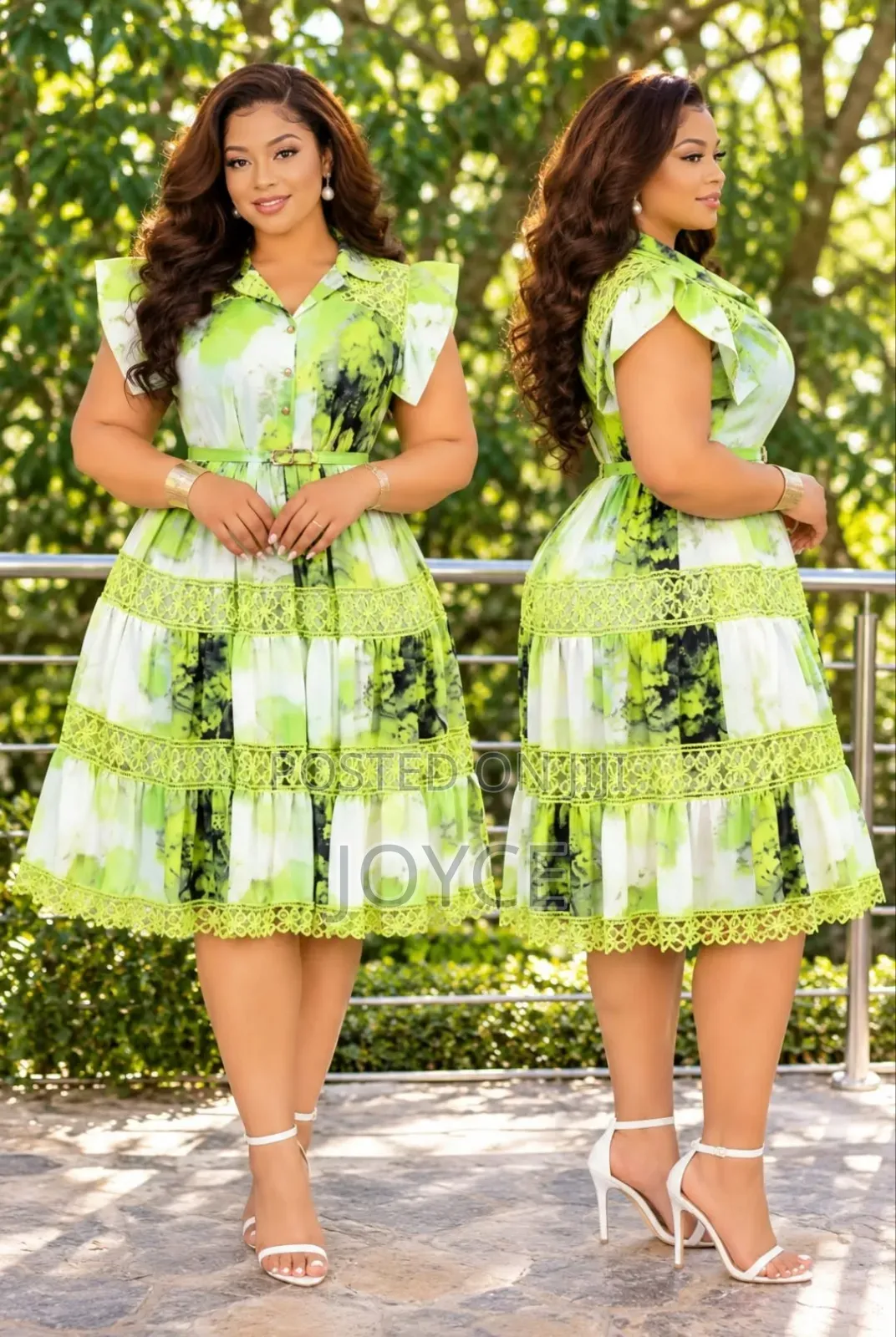 Flowered Dress With Rays