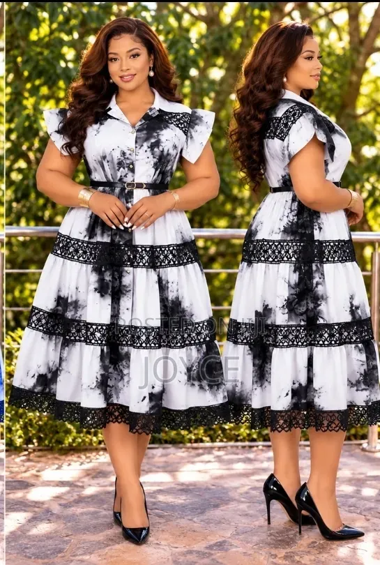 Flowered Dress With Rays