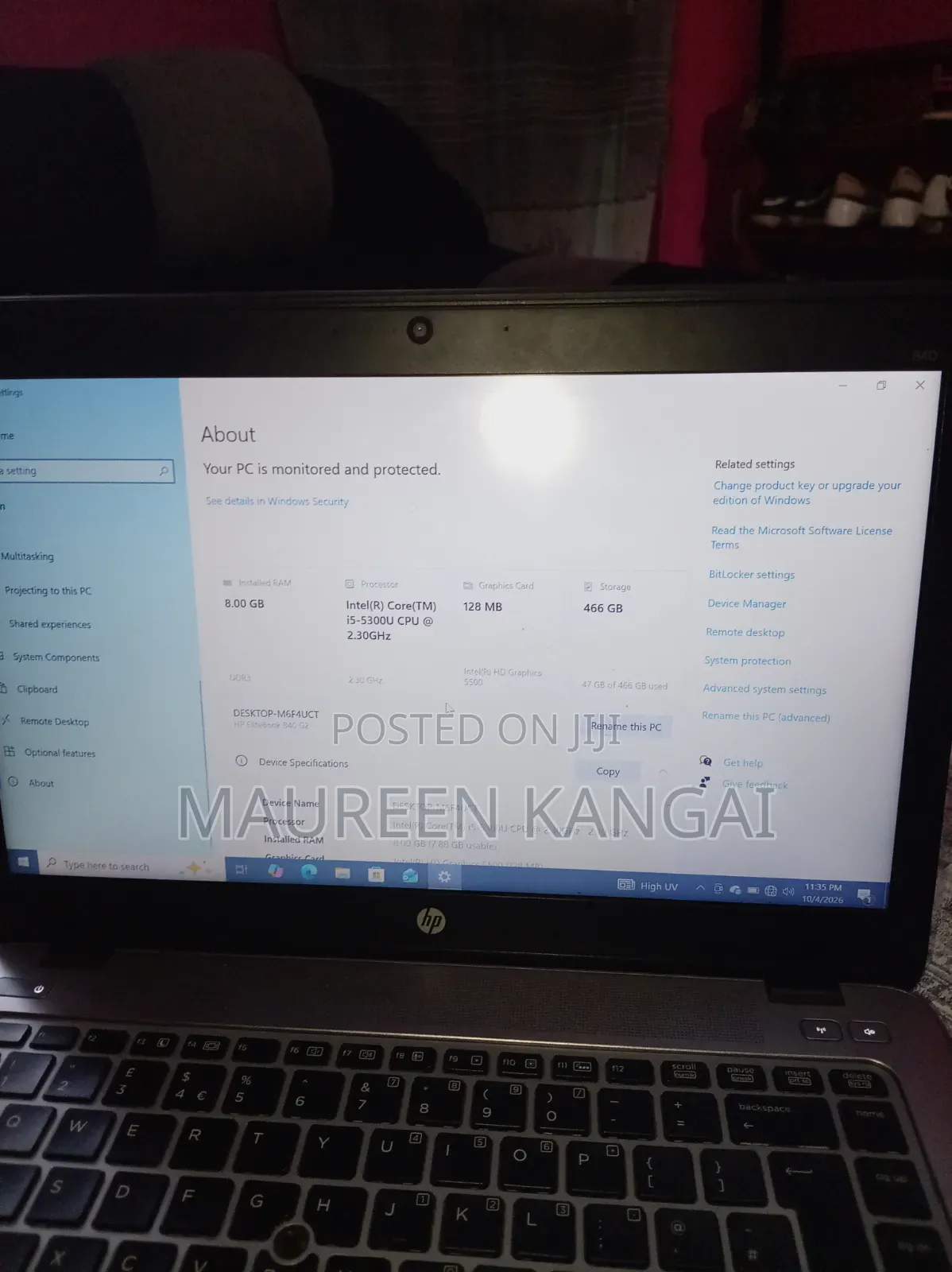 Laptop HP EliteBook 840 G2 8GB Intel Core i5 HDD 640GB