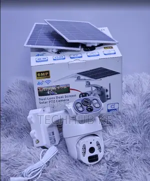 4g Solar-Powered Dual-Lens Camera 360degree Security Solar CCTV Camera