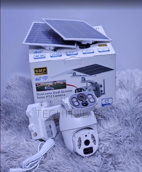 4g Solar-Powered Dual-Lens Camera 360degree Security Solar CCTV Camera - main view