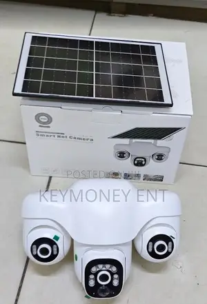 V380 Pro 4G SIM Card Solar Camera - 3 Lens Triple Screen All PTZ