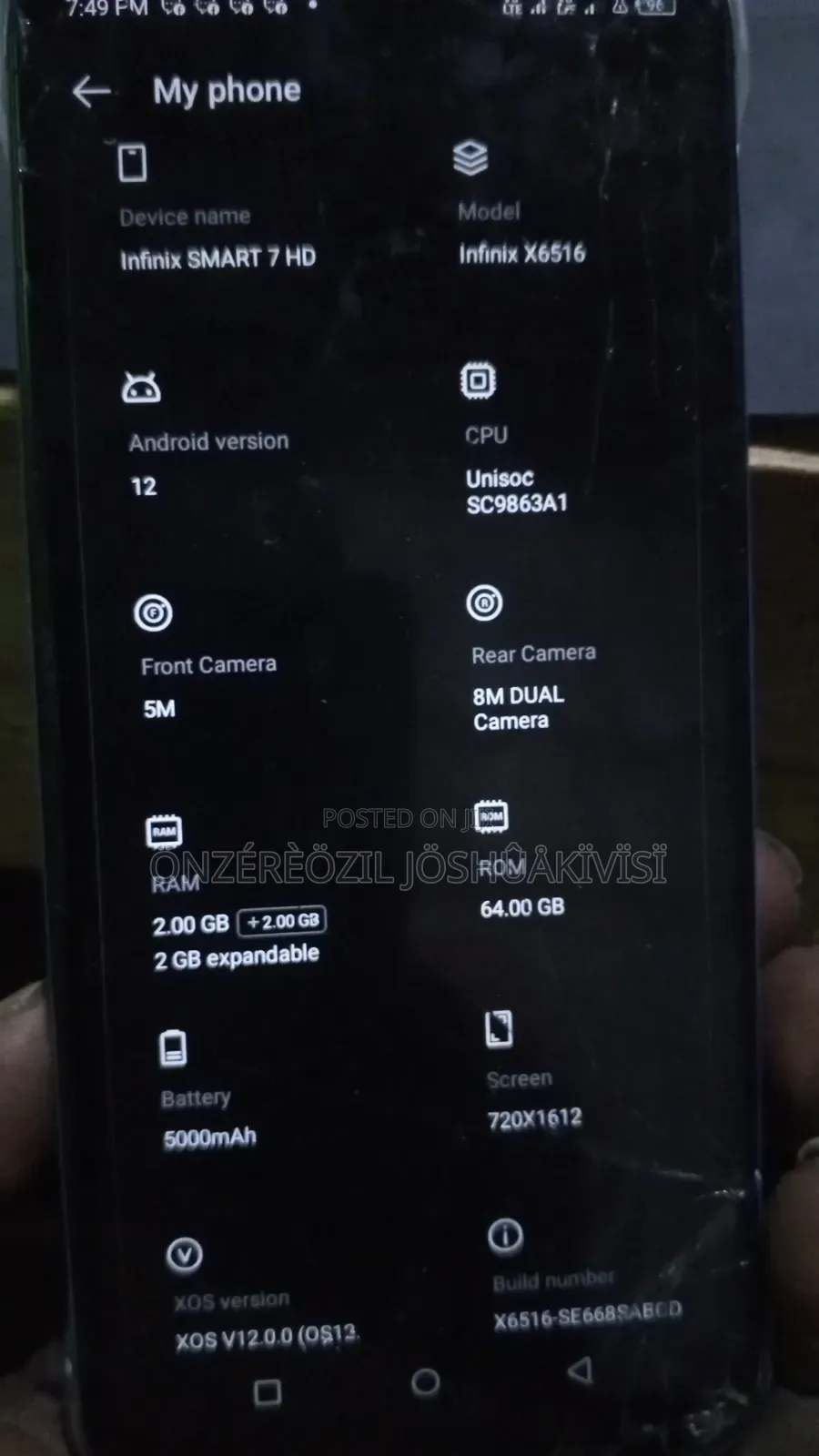 Infinix Smart 7 64 GB Blue