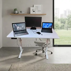 1.2m White Electric Standing Desk – Modern Height Adjustable Desk