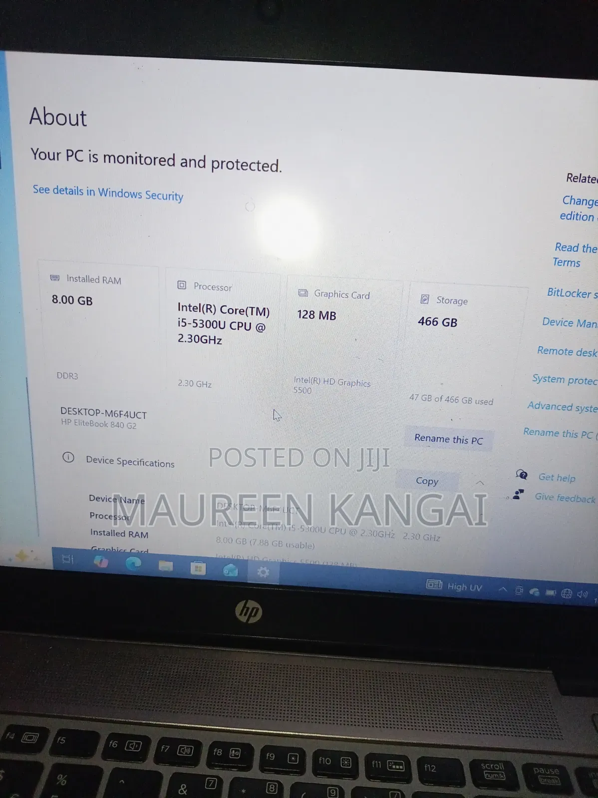 Laptop HP EliteBook 840 G2 8GB Intel Core i5 HDD 640GB