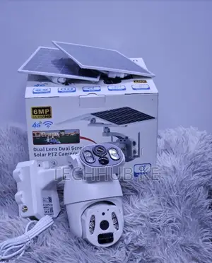 6MP Smart Dual Lens Security Camera 4G SIM Card Solar Battery Powered