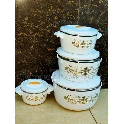4pcs White Casserole Hotpots KSh 3,000.00
