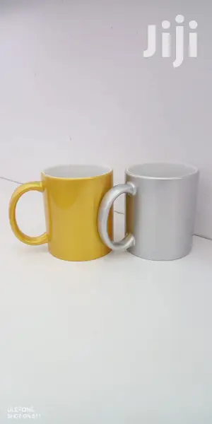 Golden And Silver Branded Mugs