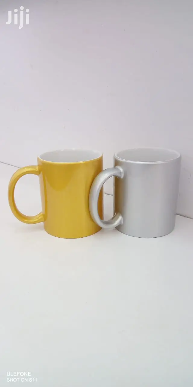 Golden And Silver Branded Mugs