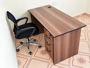 Modern Executive Office Desk With 3-Drawer Pedestal & Ergonomic Chair