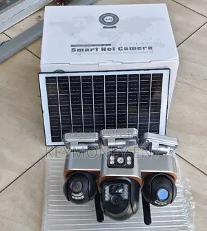 VTS30 4G SIM Card Triple Lens PTZ Solar Camera With Street Floodlights