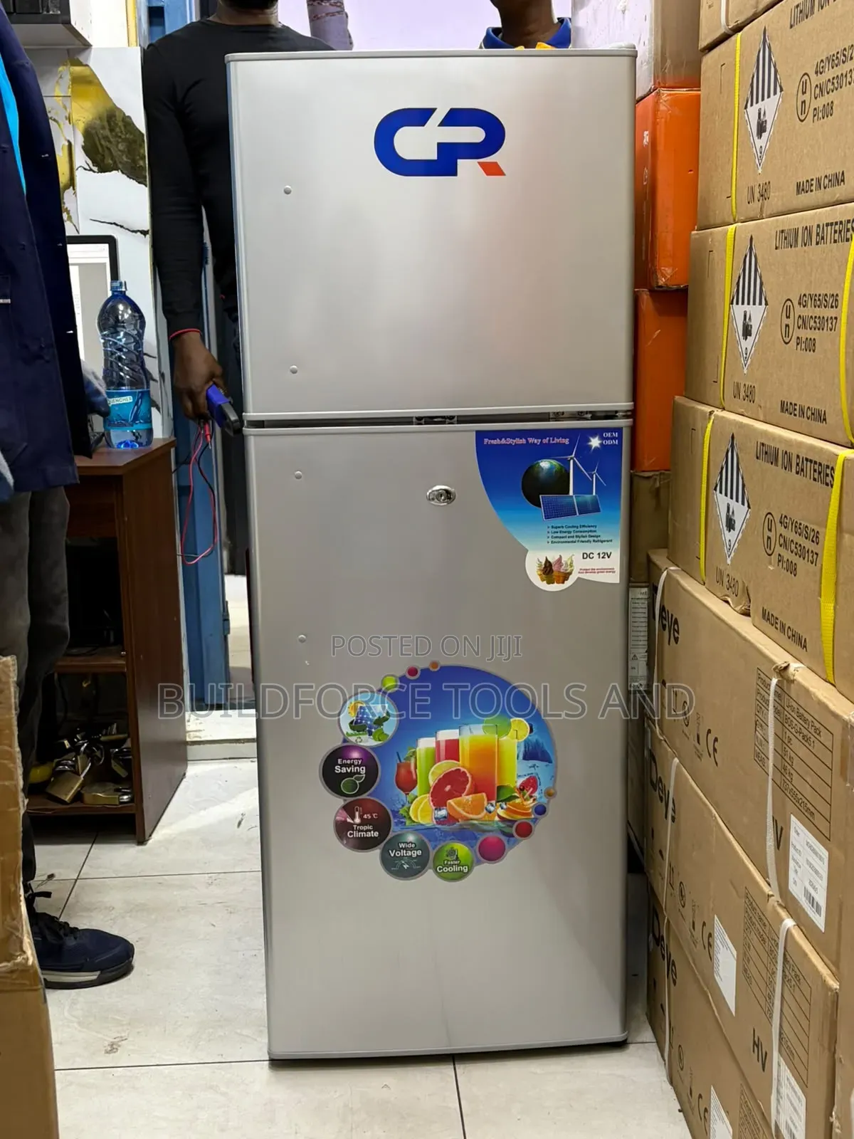 CR 142L Double Door DC 12V Solar Refrigerator