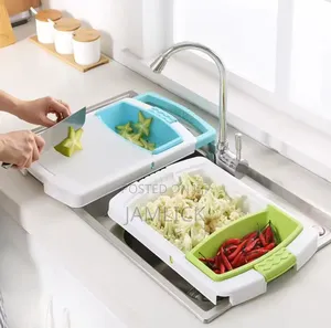 3-in-1 Over-the-Sink Kitchen Cutting Board - Bz