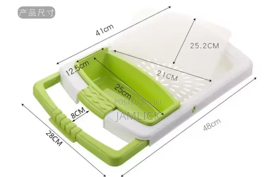 3-in-1 Over-the-Sink Kitchen Cutting Board - Bz