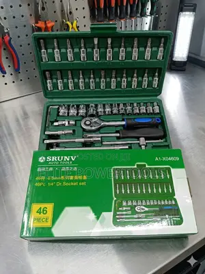 46-Piece 1/4" Drive Socket and Bit Set.