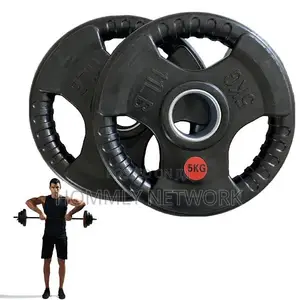 5kg Rubber Coated Olympic Plates Pair