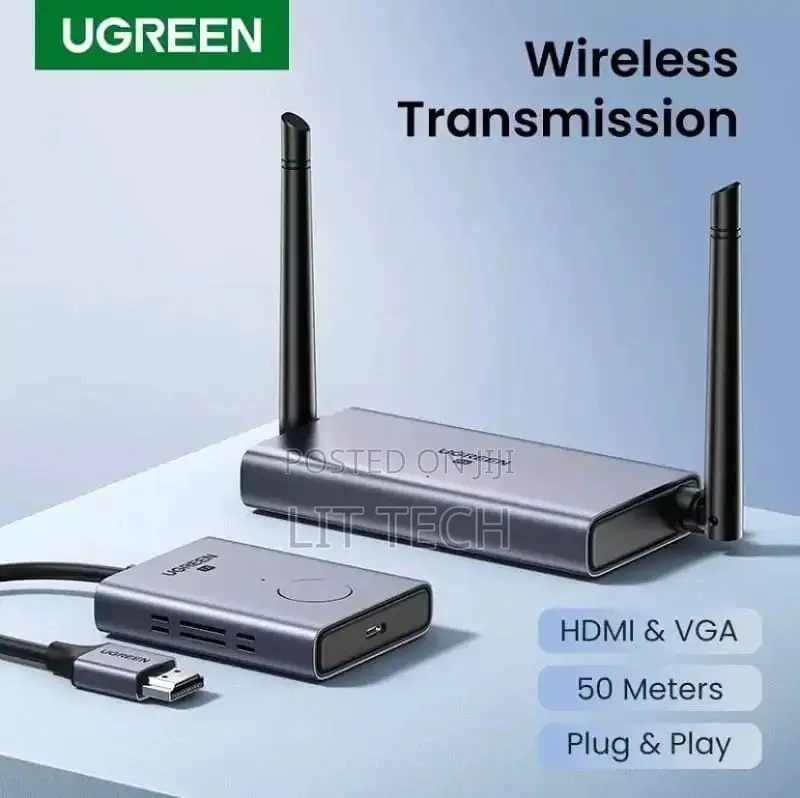 Ugreen 720pwireless HDMI Extender Transmitter and Reciever 50m