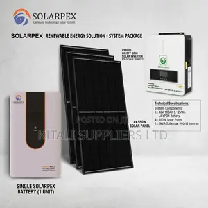 5KVA Hybrid Swith 5KWh 100Ah LiFePO4 Battery & 6×550W Solar Panels