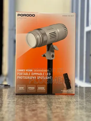 Porodo Cannes Vision Portable Dimmable LED Photography Spotlight