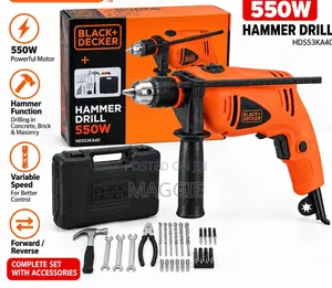 550W Hammer Drill Black+ Decking