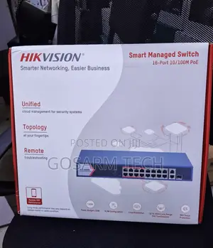 Hikvision 16-Port Managed PoE Switch– Professional Network CCTV Switch