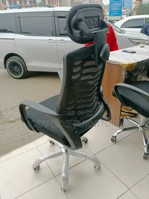 Secretarial Mesh Office Chair With Headrest Office