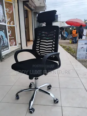 Secretarial Mesh Office Chair With Headrest Office