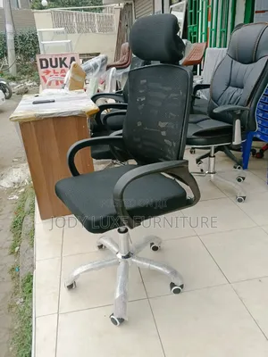 Secretarial Mesh Office Chair With Headrest Office