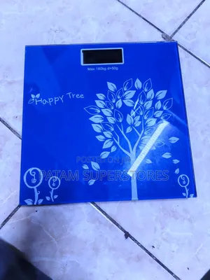 ​Blue Tempered Glass Digital Bathroom Weighing Scale
