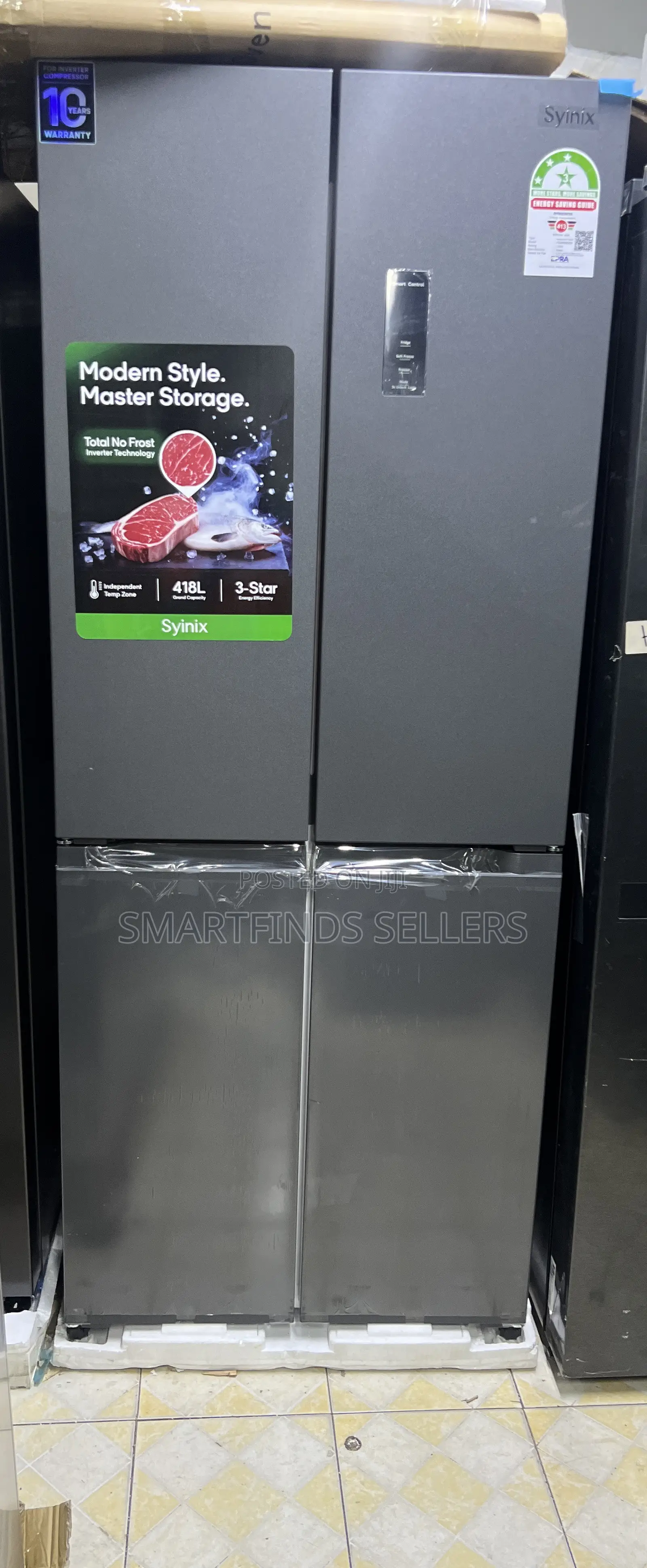 Syinix 418L Refrigerator – Spacious Storage & Powerful Cooling