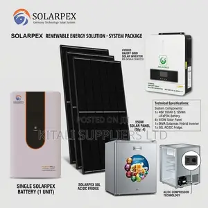 5KVA With 48V 100Ah LiFePO4 Battery, 4×550W Panels & 50L AC/DC Fridge