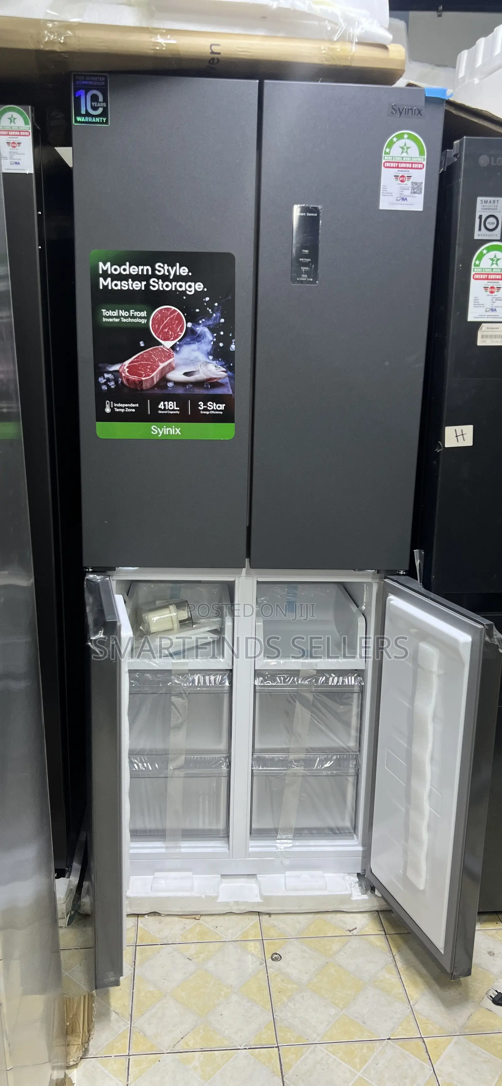 Syinix 418L Fridge – Stylish, Reliable & Efficient