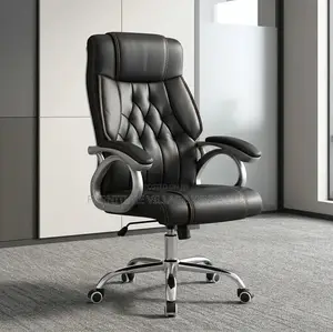 Office Chair; Adjustable Leather Swivel Home/Office Computer Chair
